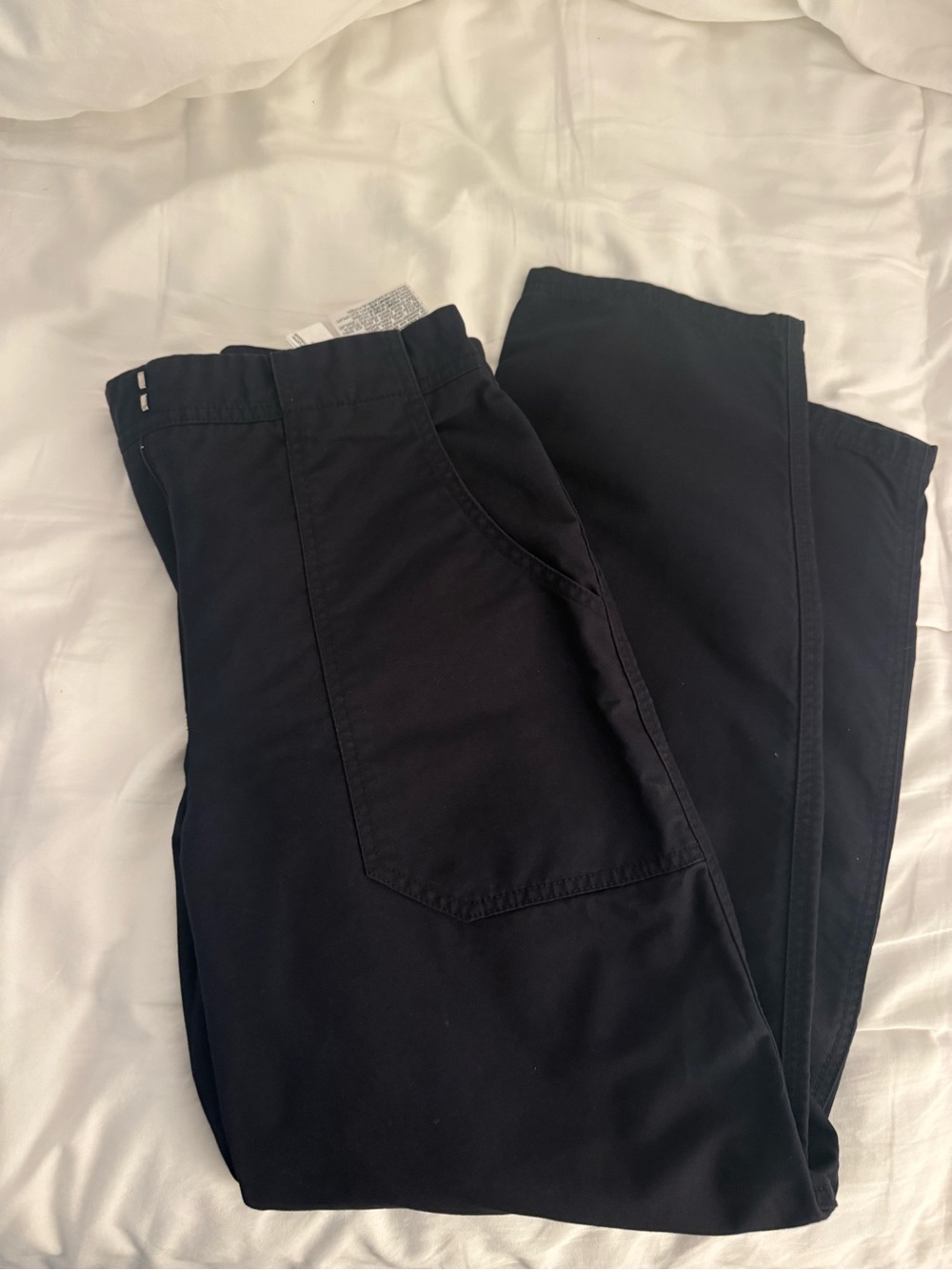 Massimo Dutti Navy Straight-Leg Pants